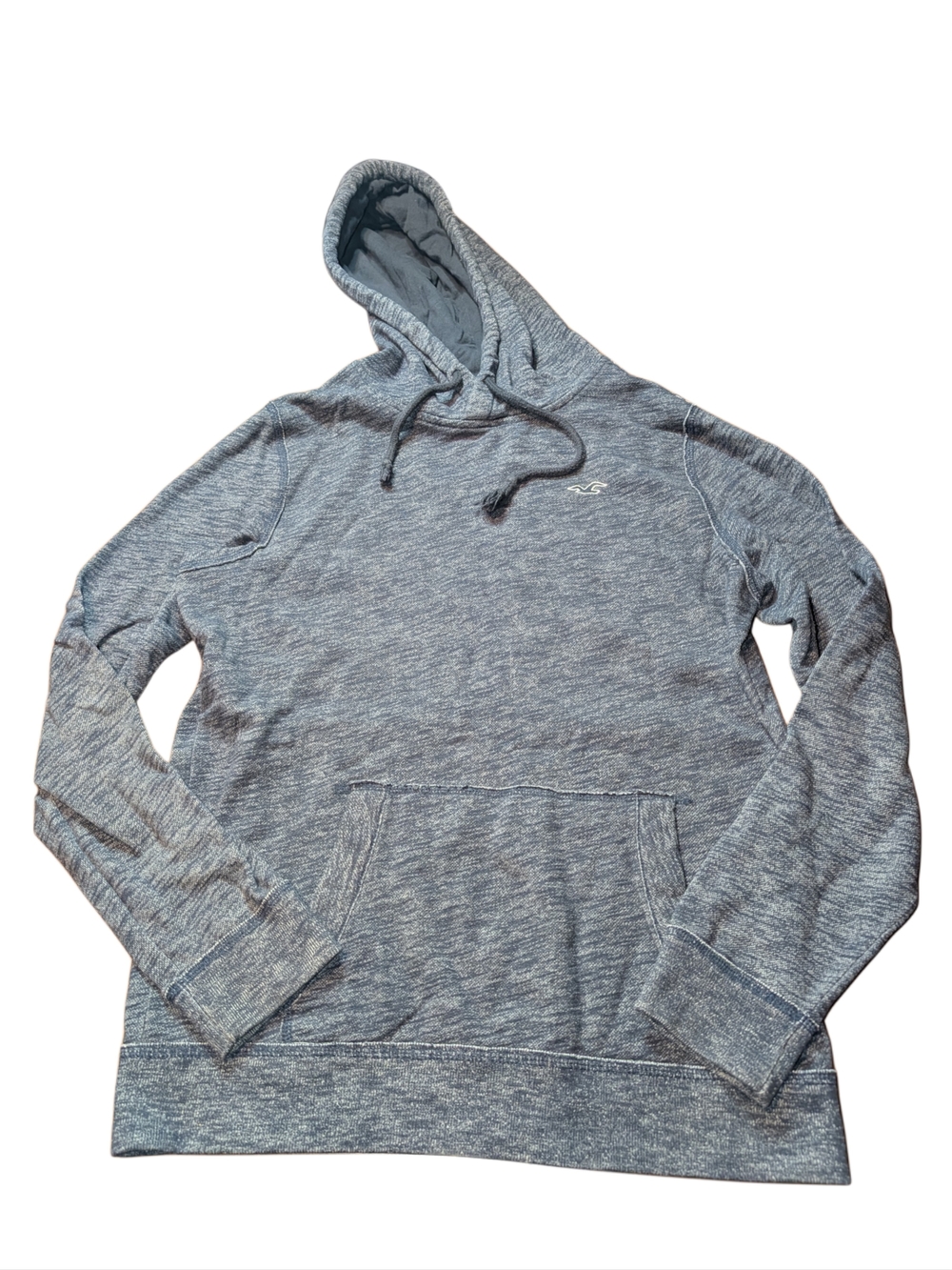 Hollister Men's Blue Heather Pullover Hoodie